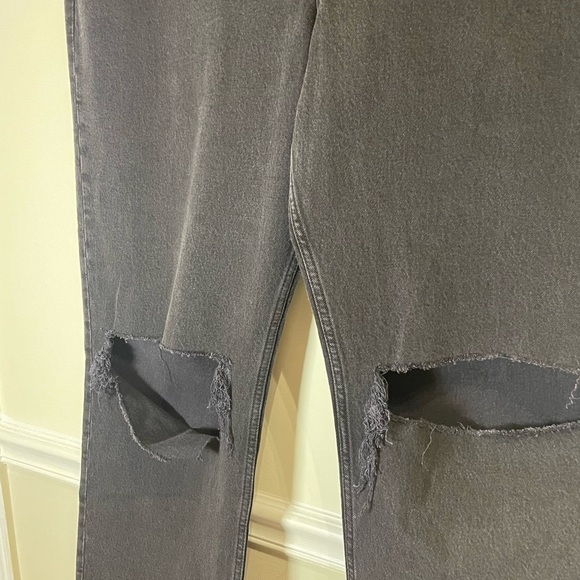 Abercrombie & Fitch NWT The 90s Baggy Low Rise Curve Love Black Distressed 18L - Picture 7 of 7